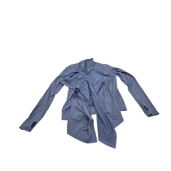 Merrell Cardigan Drape Front Women's Size Small Petite Heather - Picture 5 of 9